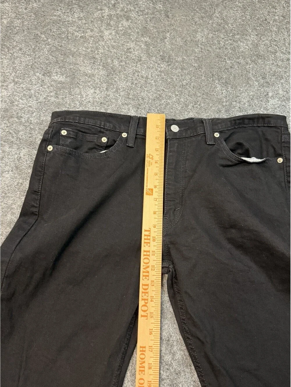 Levis 514 Straight Jeans Mens 38x30 Black Stretch Denim Casual Pants